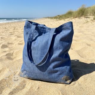 Bavlnená látka JEANS Chambre dark jeans