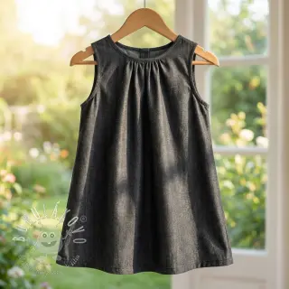 Bavlnená látka JEANS Chambre black