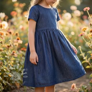 Bavlnená látka JEANS Chambre dark blue