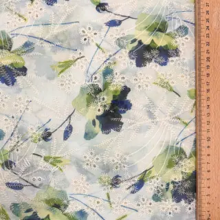Bavlnená látka s prímesou EMBROIDERY Rose green