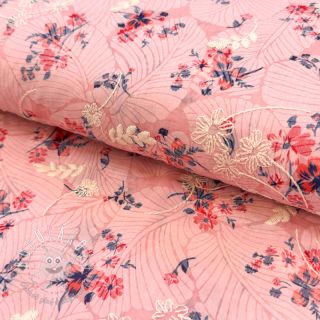 Bavlnená látka s prímesou Burny lovely pink