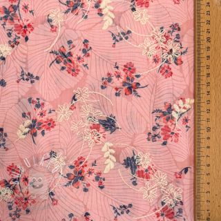 Bavlnená látka s prímesou Burny lovely pink