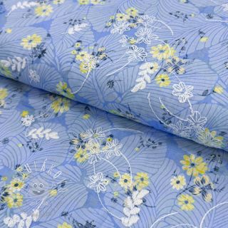 Bavlnená látka s prímesou Burny lovely blue