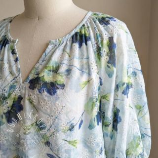 Bavlnená látka s prímesou EMBROIDERY Rose green