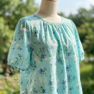 Bavlnená látka s prímesou Burny lovely green