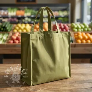 Bavlnená látka TWILL soft brushed lime