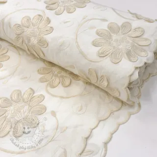 Bavlnená látka EMBROIDERY Bellagio butter