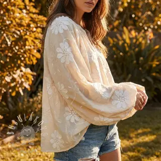 Bavlnená látka EMBROIDERY Bellagio cream