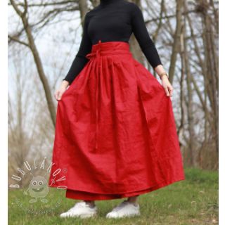 Ľan predpraný dark red