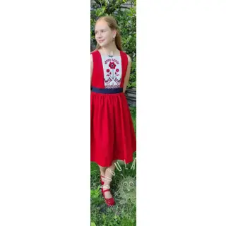 Ľan predpraný dark red