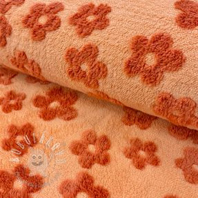 Kabátovina TEDDY Flower power orange