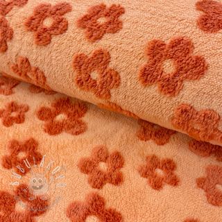 Kabátovina TEDDY Flower power orange