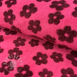 Kabátovina TEDDY Flower power bordeaux