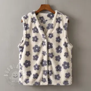 Kabátovina TEDDY Flower power lavender