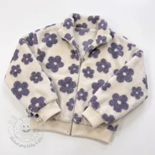 Kabátovina TEDDY Flower power lavender