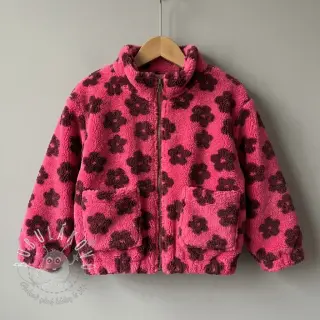 Kabátovina TEDDY Flower power bordeaux
