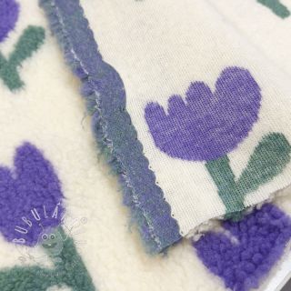 Kabátovina TEDDY JACQUARD Tulips off white