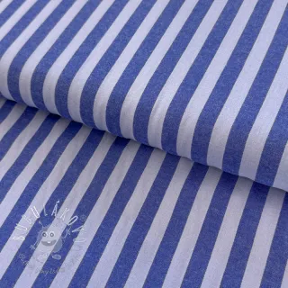 Bavlnená látka YARN DYED BIG Stripes blue