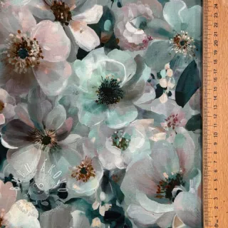 Úplet VISCOSE LYCRA HEAVY Classic flowers design B
