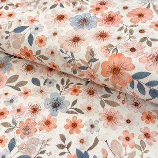 Viskóza s ľanom Sweet and small design B