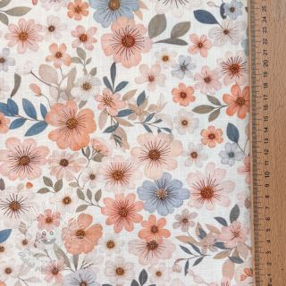 Viskóza s ľanom Sweet and small design B