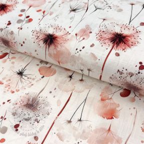 Viskóza s ľanom Flower sea design C