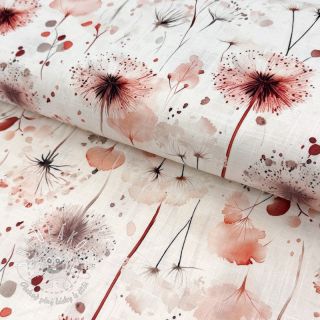 Viskóza s ľanom Flower sea design C