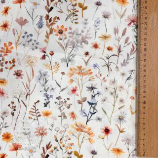 Viskóza s ľanom Flower sea design B