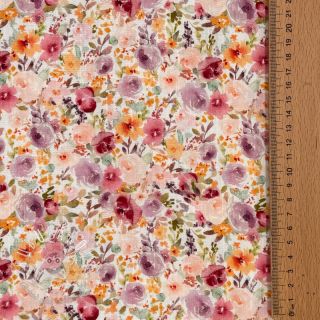 Viskóza s ľanom Floral design C