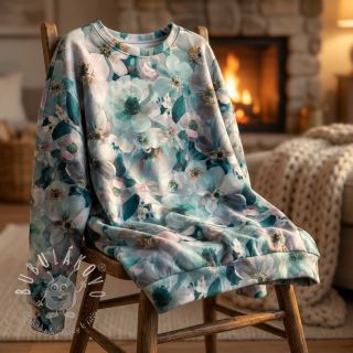 Úplet VISCOSE LYCRA HEAVY Classic flowers design B