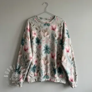 Úplet VISCOSE LYCRA HEAVY Classic flowers design C