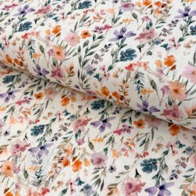 Viskóza s ľanom Shabby chic design D