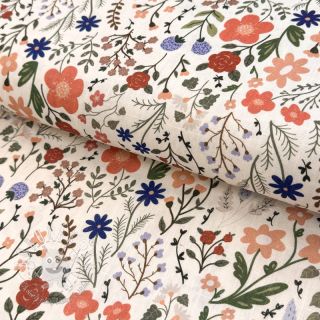 Viskóza s ľanom Botanic design B