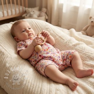 Viskóza s ľanom Floral design C