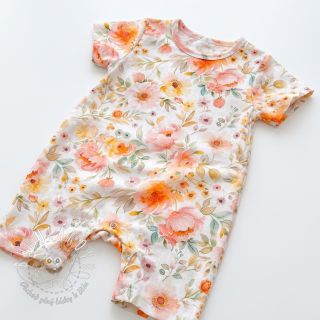 Viskóza s ľanom Floral design A