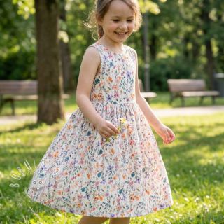 Viskóza s ľanom Shabby chic design D