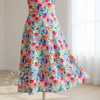 Viskóza s ľanom Bright and bold design C