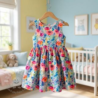 Viskóza s ľanom Bright and bold design C