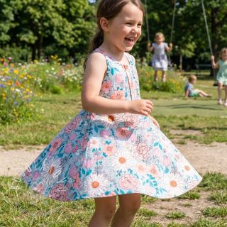 Viskóza s ľanom Bright and bold design D