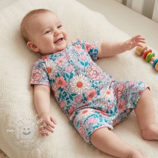 Viskóza s ľanom Bright and bold design D