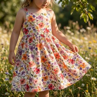 Viskóza s ľanom Floral design B