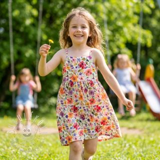 Viskóza s ľanom Floral design B