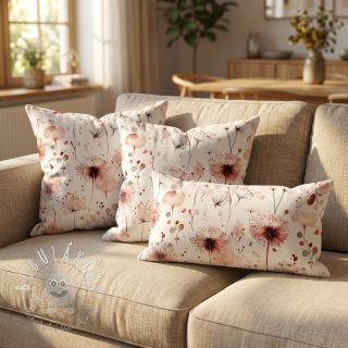 Viskóza s ľanom Flower sea design C