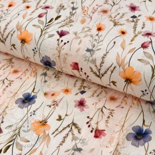 Viskóza s ľanom Botanic design A