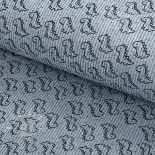 Menčester STRETCH Little dino old blue