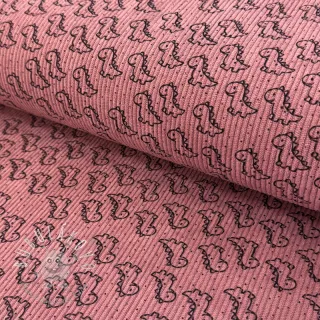 Menčester STRETCH Little dino old pink