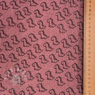 Menčester STRETCH Little dino old pink