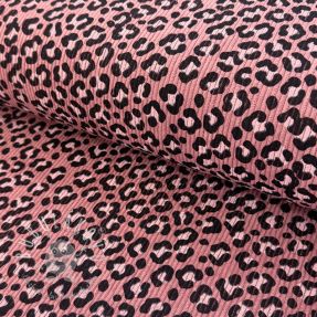 Menčester STRETCH Little Leopard old pink