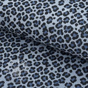 Menčester STRETCH Little Leopard old blue