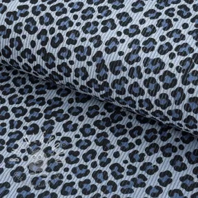 Menčester STRETCH Little Leopard old blue